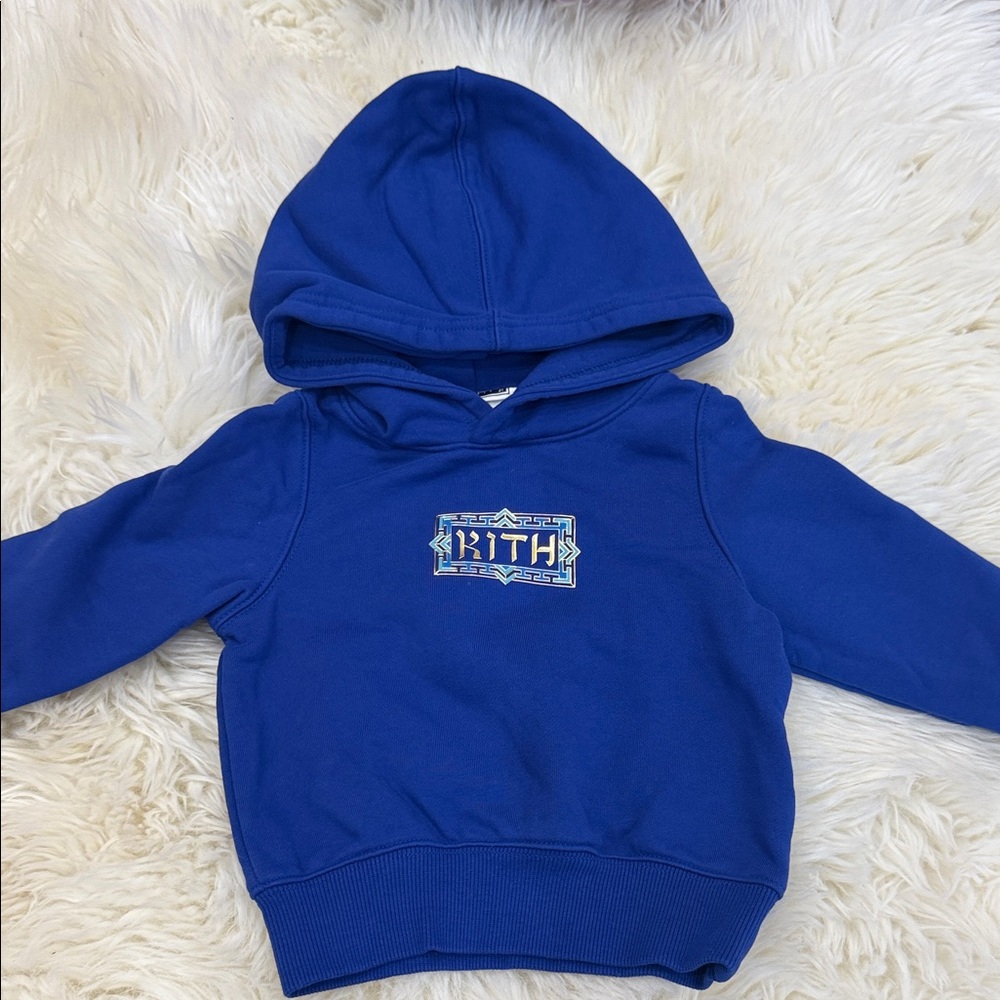 Kith Hanukkah Kids Blue Hoodie 2T